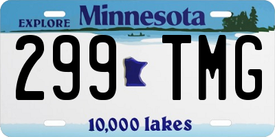 MN license plate 299TMG
