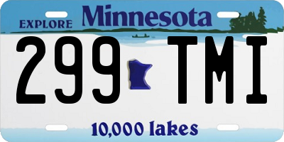 MN license plate 299TMI