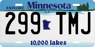 MN license plate 299TMJ