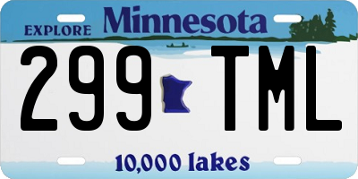 MN license plate 299TML