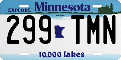 MN license plate 299TMN
