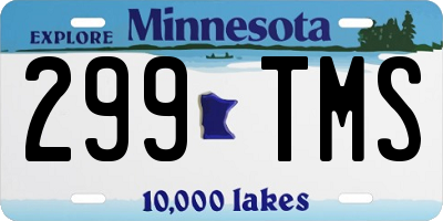 MN license plate 299TMS