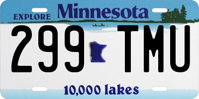 MN license plate 299TMU