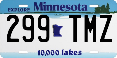 MN license plate 299TMZ