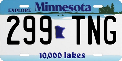 MN license plate 299TNG