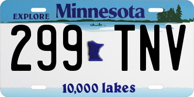 MN license plate 299TNV