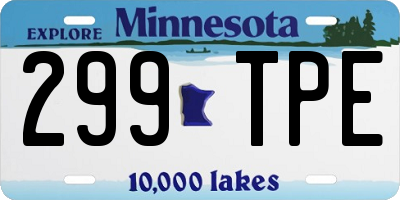 MN license plate 299TPE
