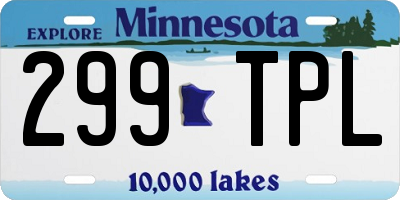 MN license plate 299TPL