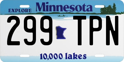 MN license plate 299TPN