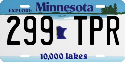 MN license plate 299TPR