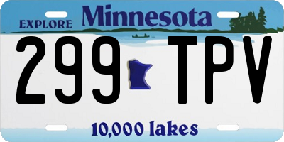 MN license plate 299TPV