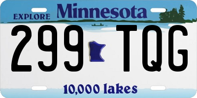 MN license plate 299TQG