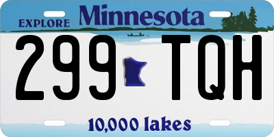 MN license plate 299TQH