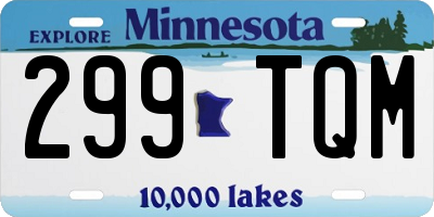 MN license plate 299TQM