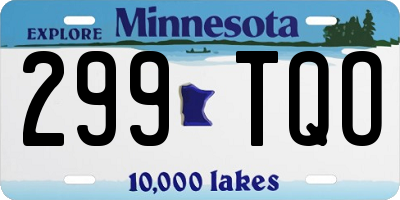 MN license plate 299TQO