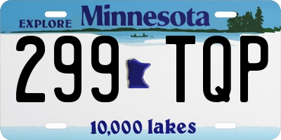 MN license plate 299TQP