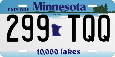 MN license plate 299TQQ