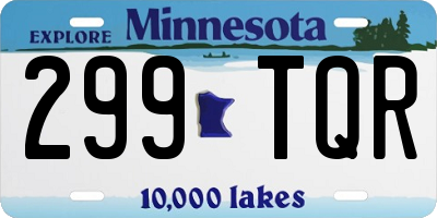MN license plate 299TQR