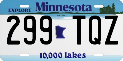 MN license plate 299TQZ