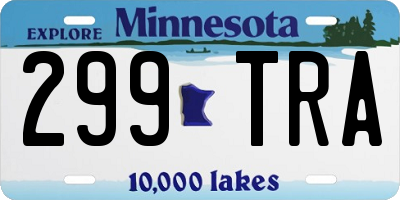 MN license plate 299TRA