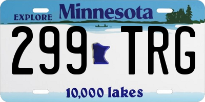 MN license plate 299TRG