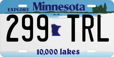 MN license plate 299TRL