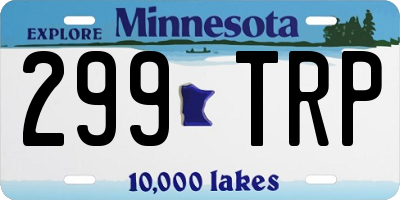 MN license plate 299TRP