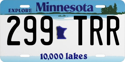 MN license plate 299TRR