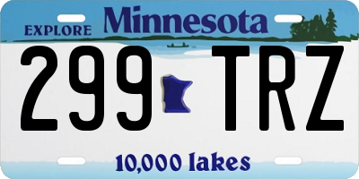MN license plate 299TRZ