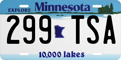 MN license plate 299TSA