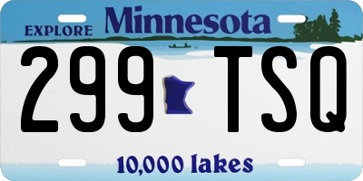 MN license plate 299TSQ