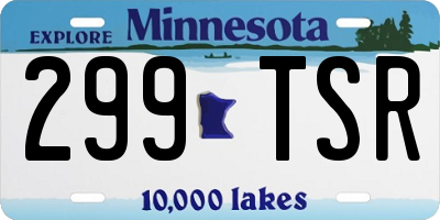 MN license plate 299TSR