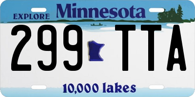 MN license plate 299TTA