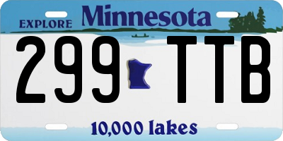 MN license plate 299TTB