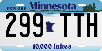 MN license plate 299TTH