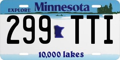 MN license plate 299TTI