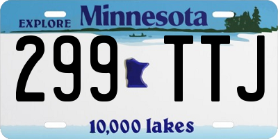 MN license plate 299TTJ