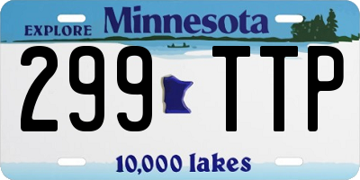 MN license plate 299TTP