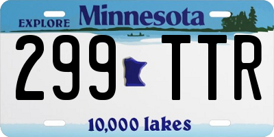 MN license plate 299TTR