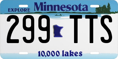 MN license plate 299TTS