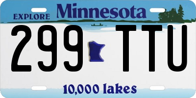 MN license plate 299TTU