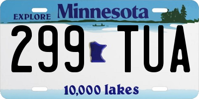 MN license plate 299TUA