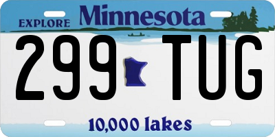 MN license plate 299TUG
