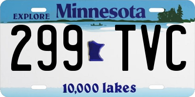 MN license plate 299TVC