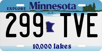 MN license plate 299TVE