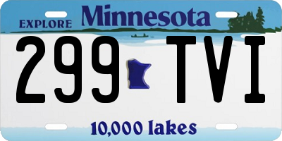 MN license plate 299TVI