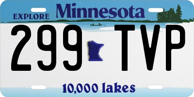 MN license plate 299TVP