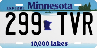 MN license plate 299TVR