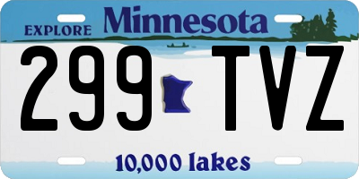 MN license plate 299TVZ
