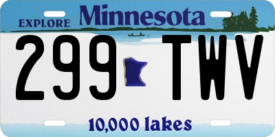 MN license plate 299TWV